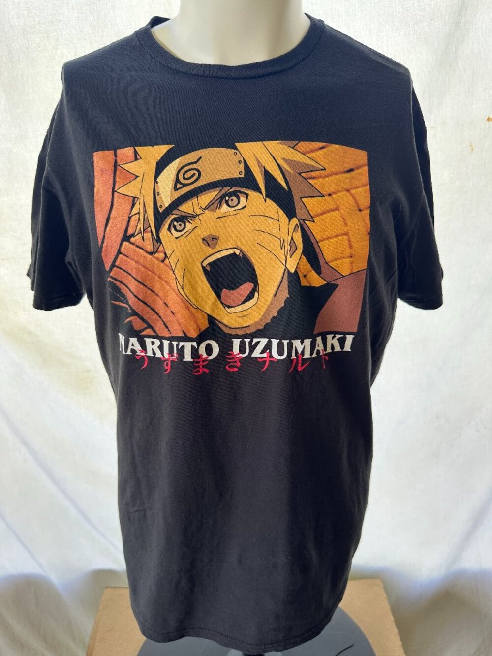 Naruto Shippuden Naruto Uzumaki Men's Black T Shirt Large Viz Media
